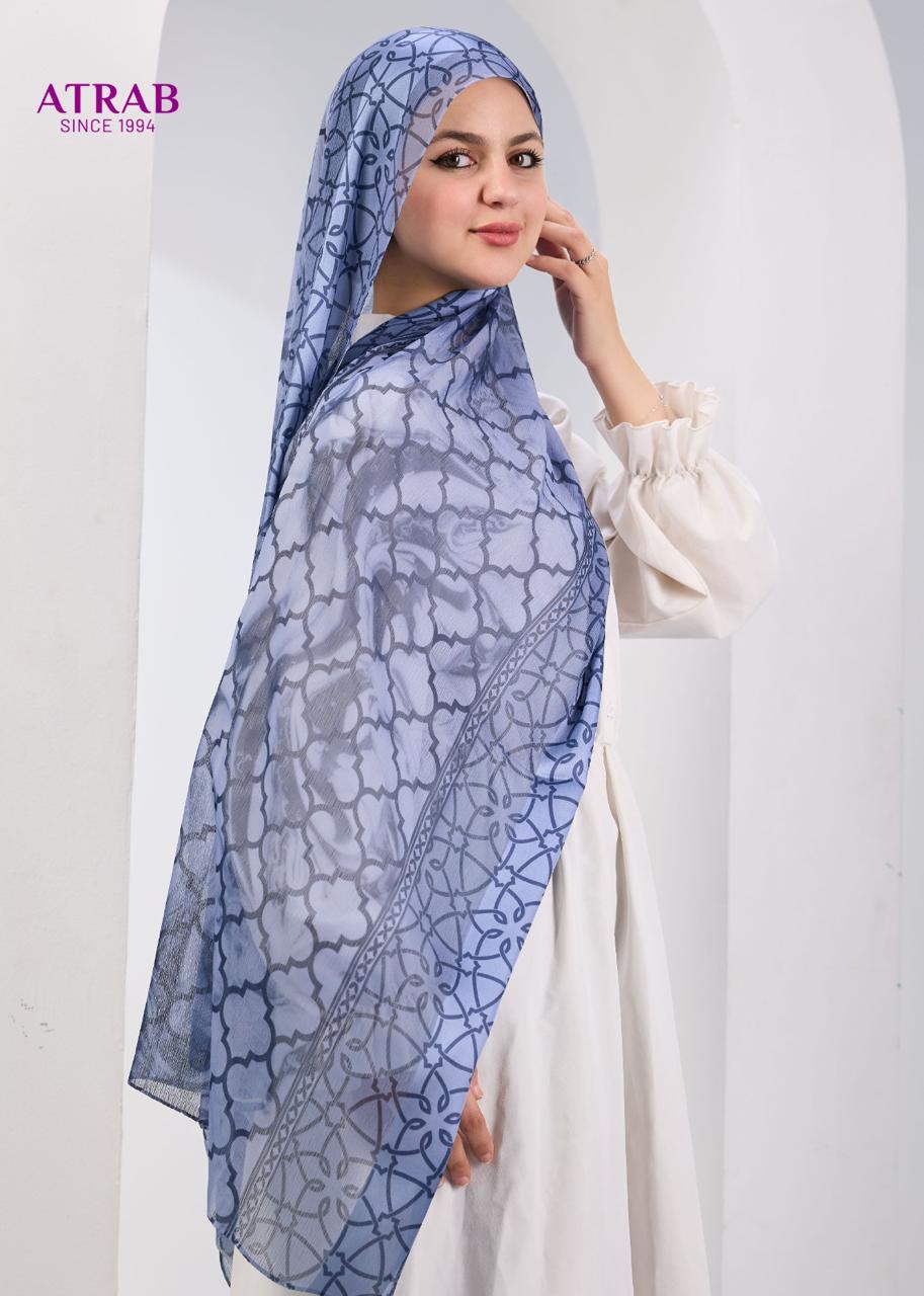 Printed Dubita with satin ribbon