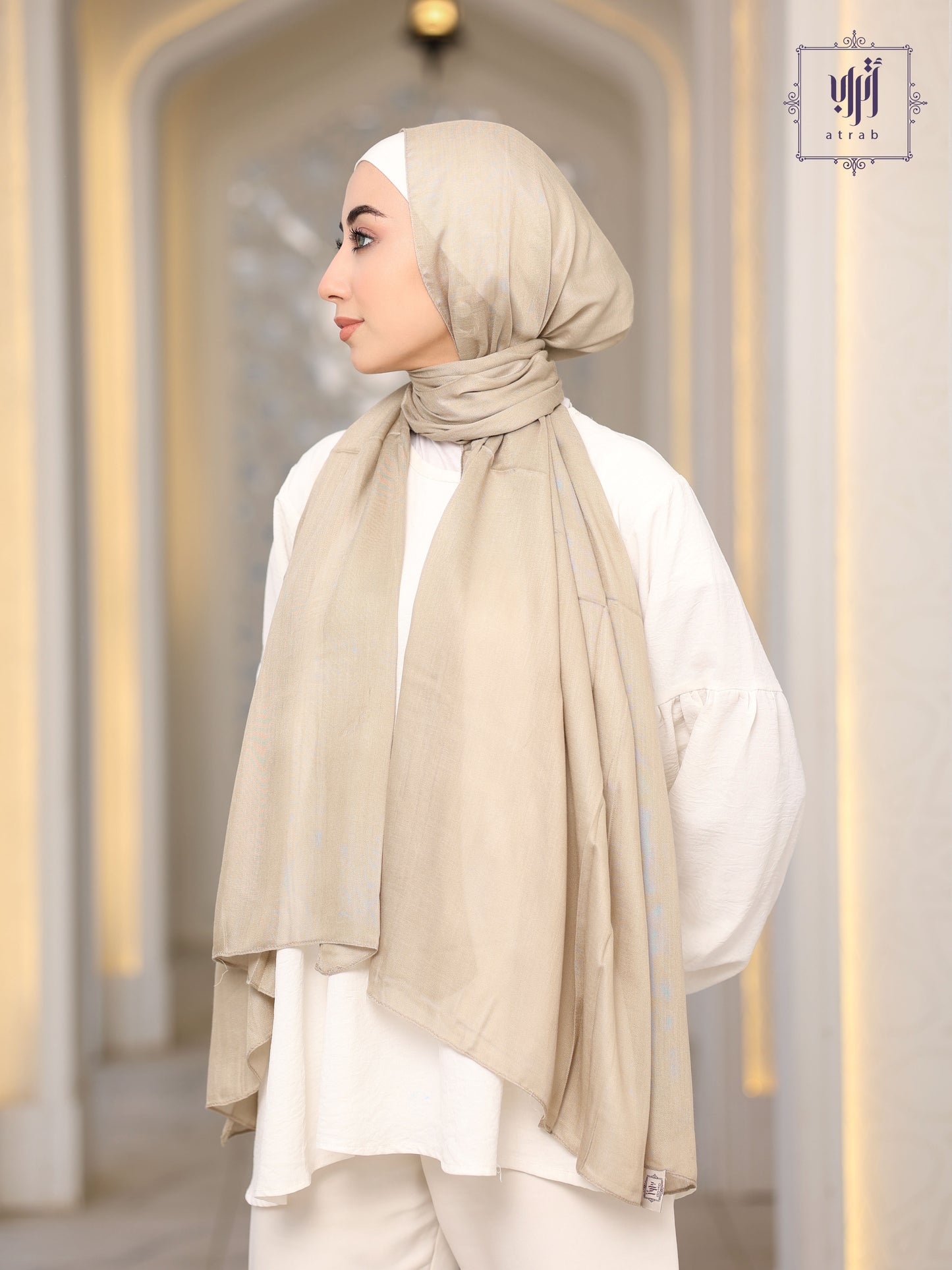 Latte beige scarf