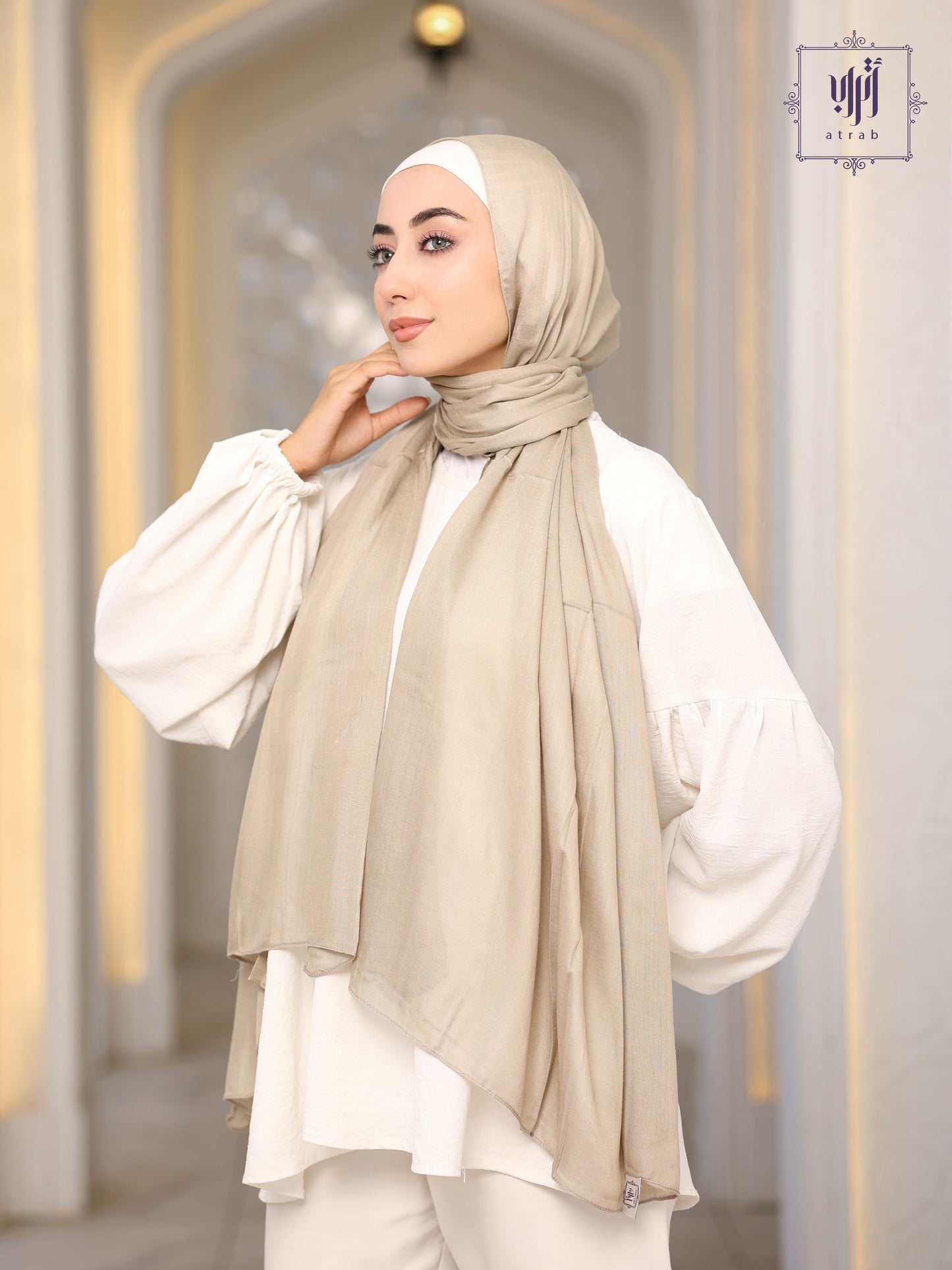 Latte beige scarf