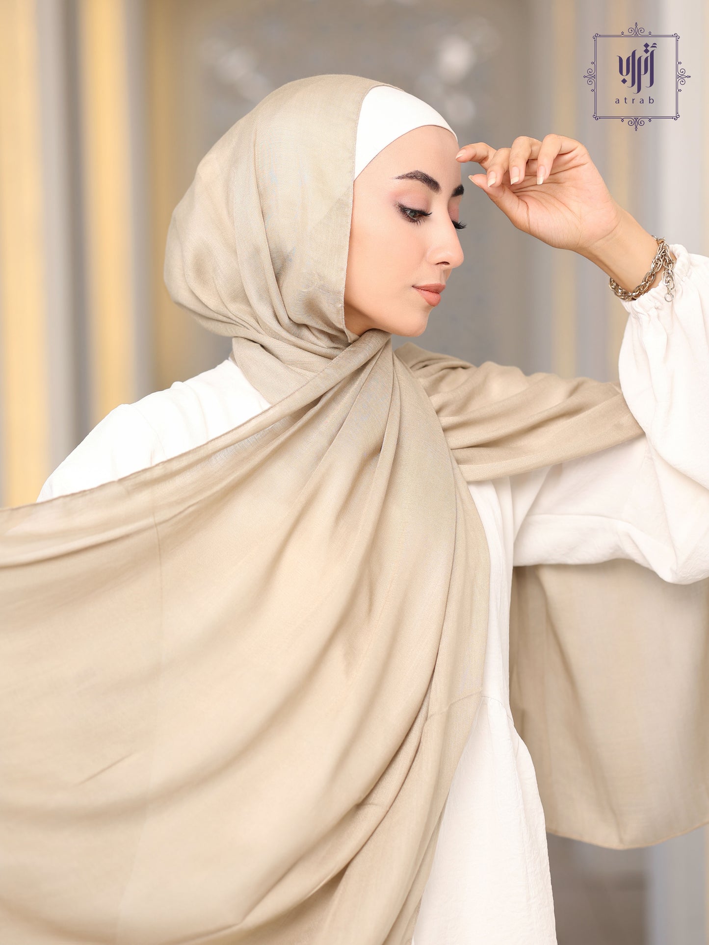 Latte beige scarf