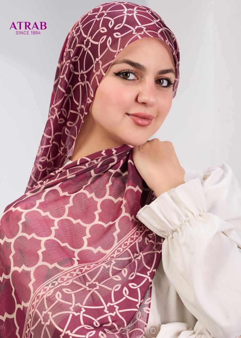 Burgundy Moroccan Geometric