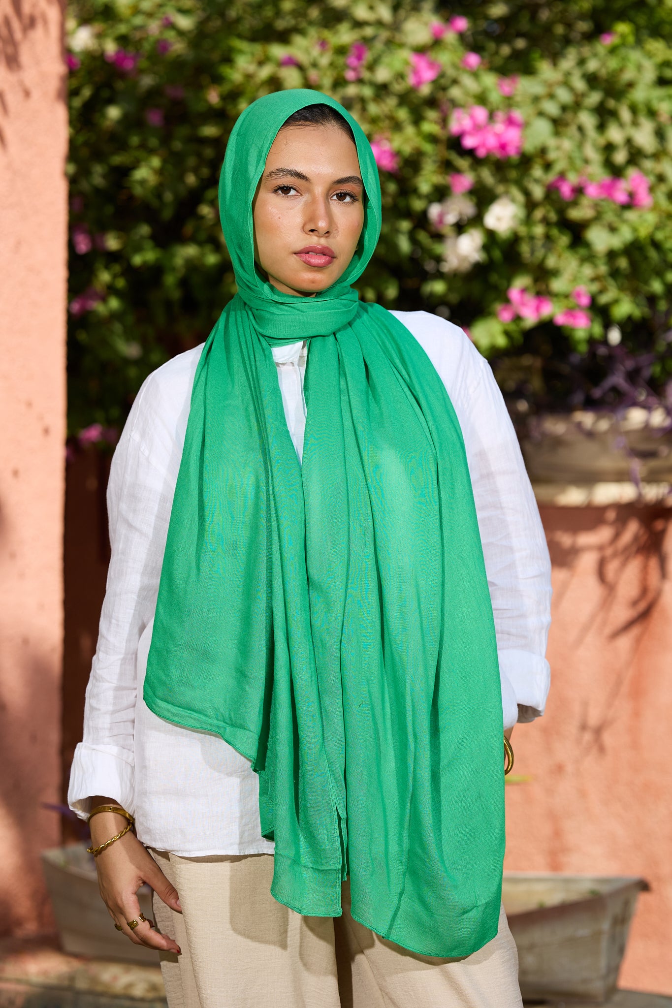 Green scarf