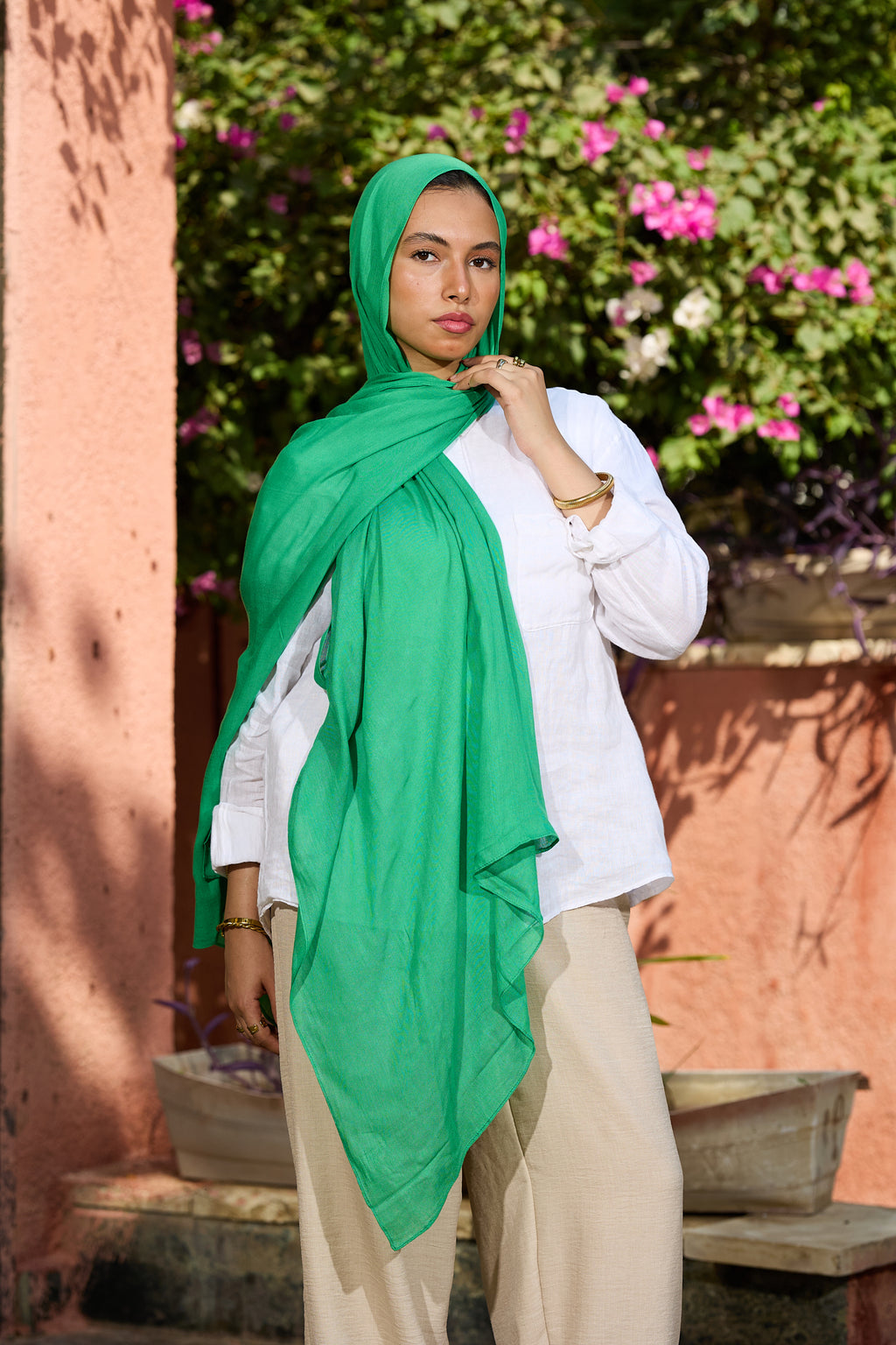 Green scarf