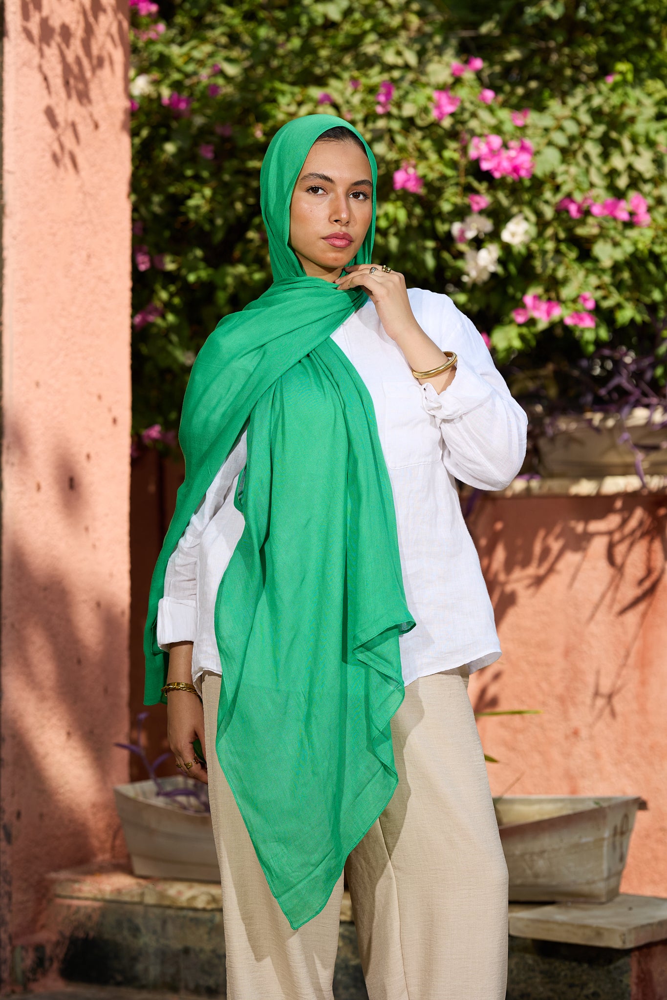 Green scarf