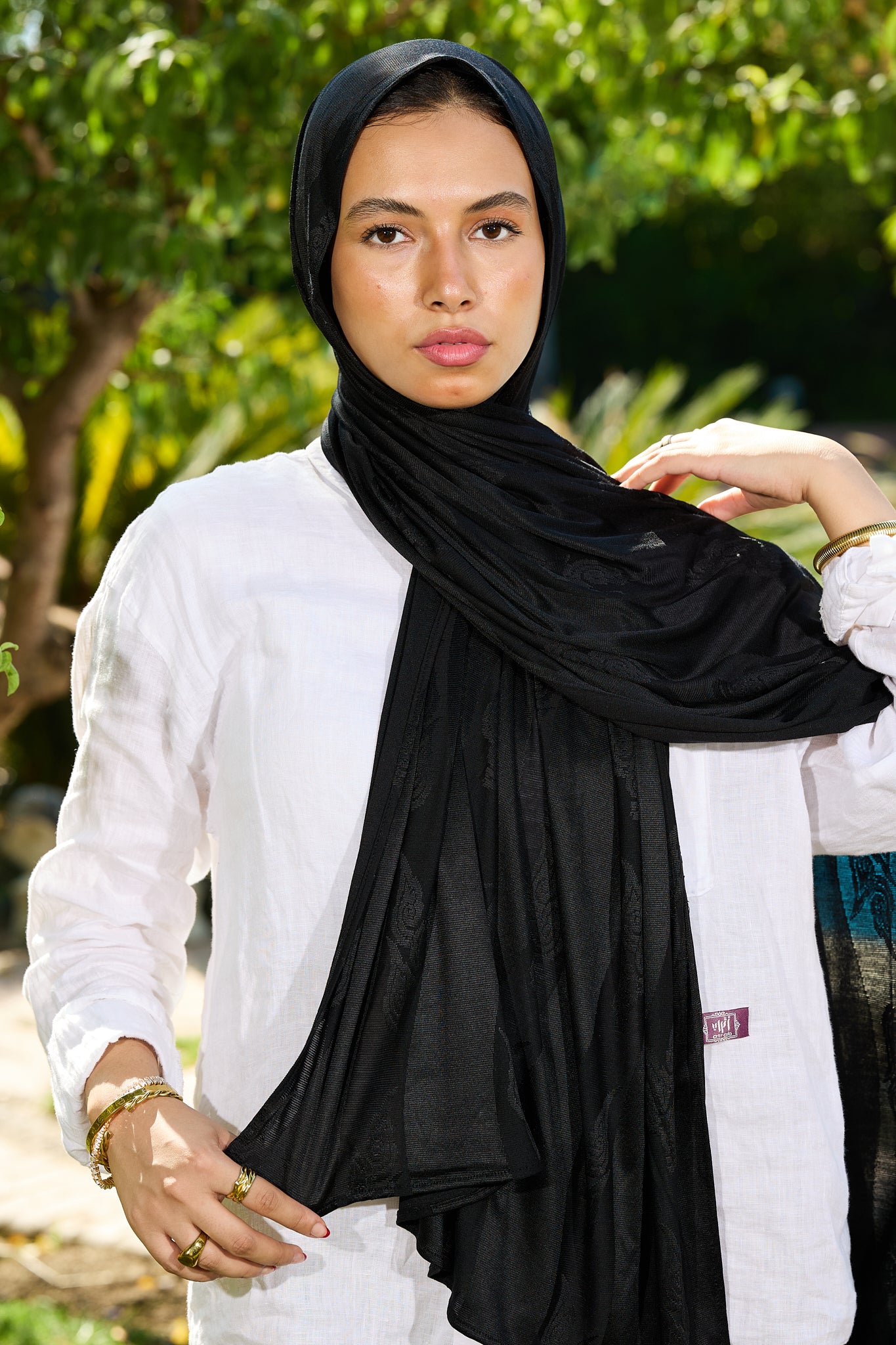 Black Floral stripes