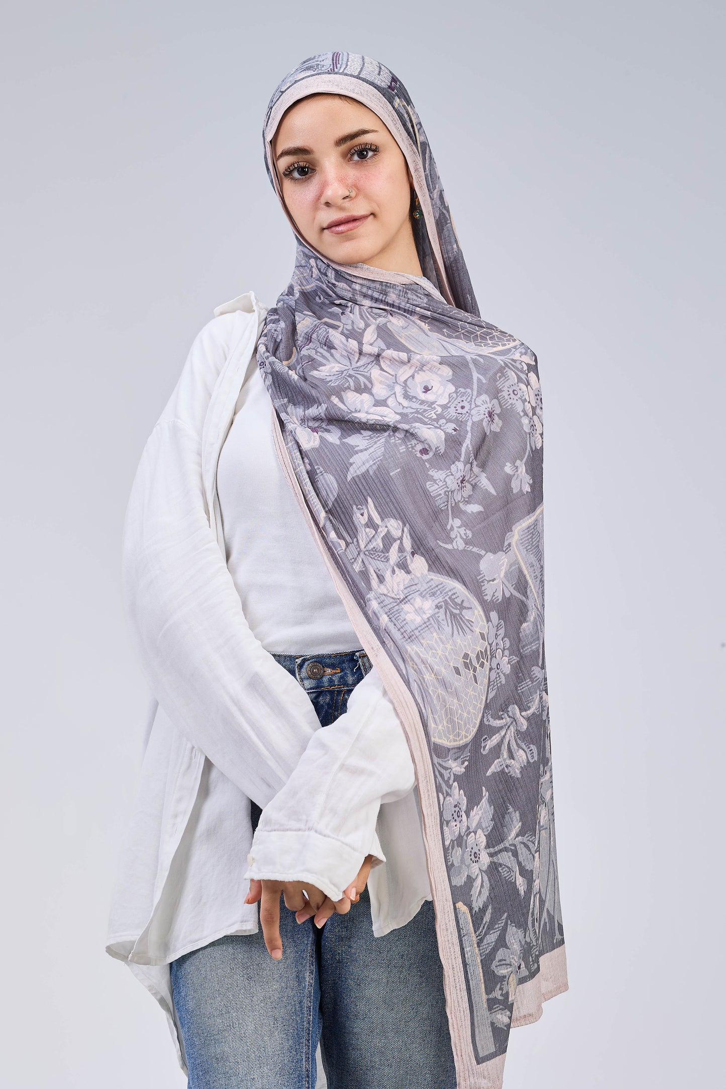 Gray Floral