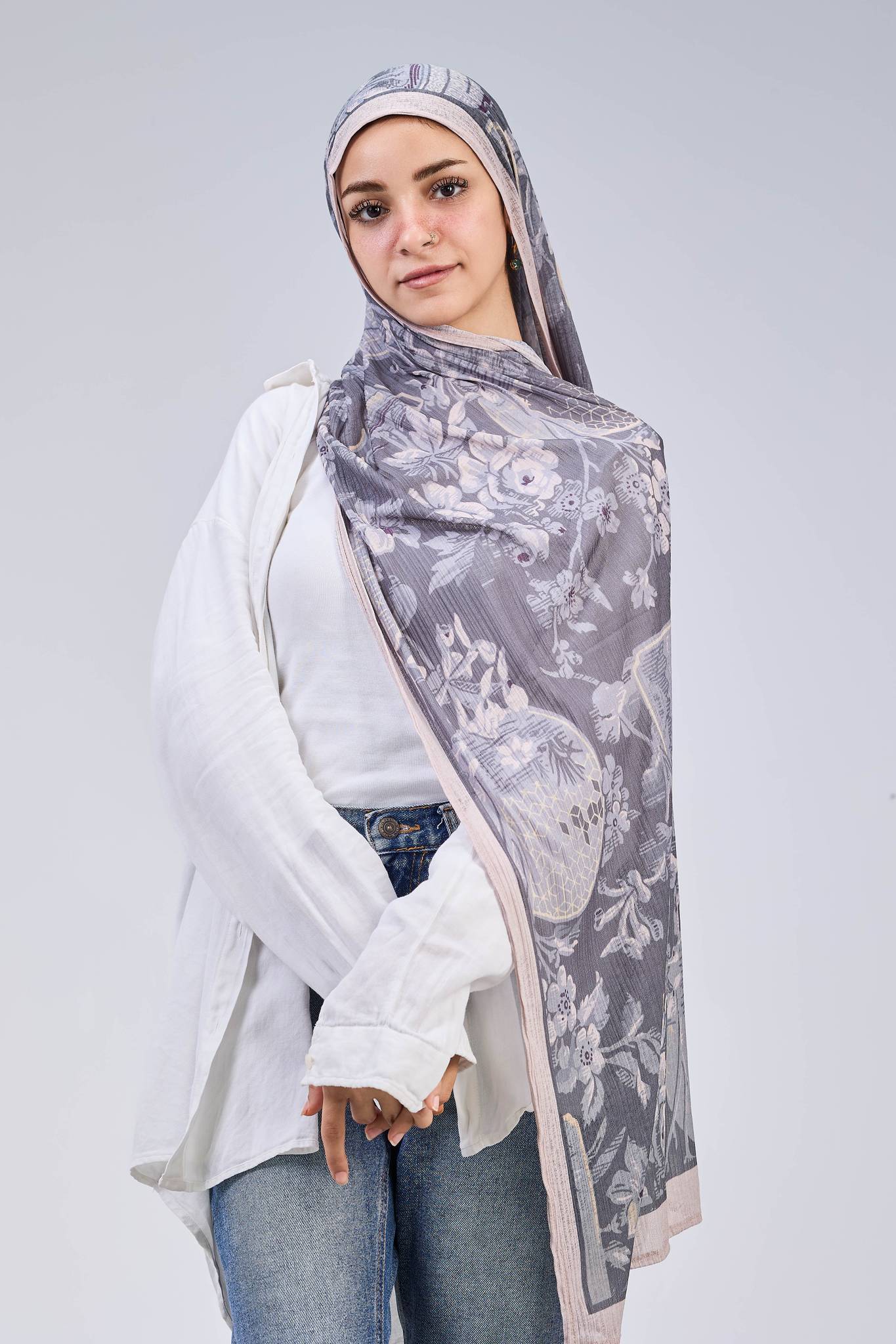 Gray Floral