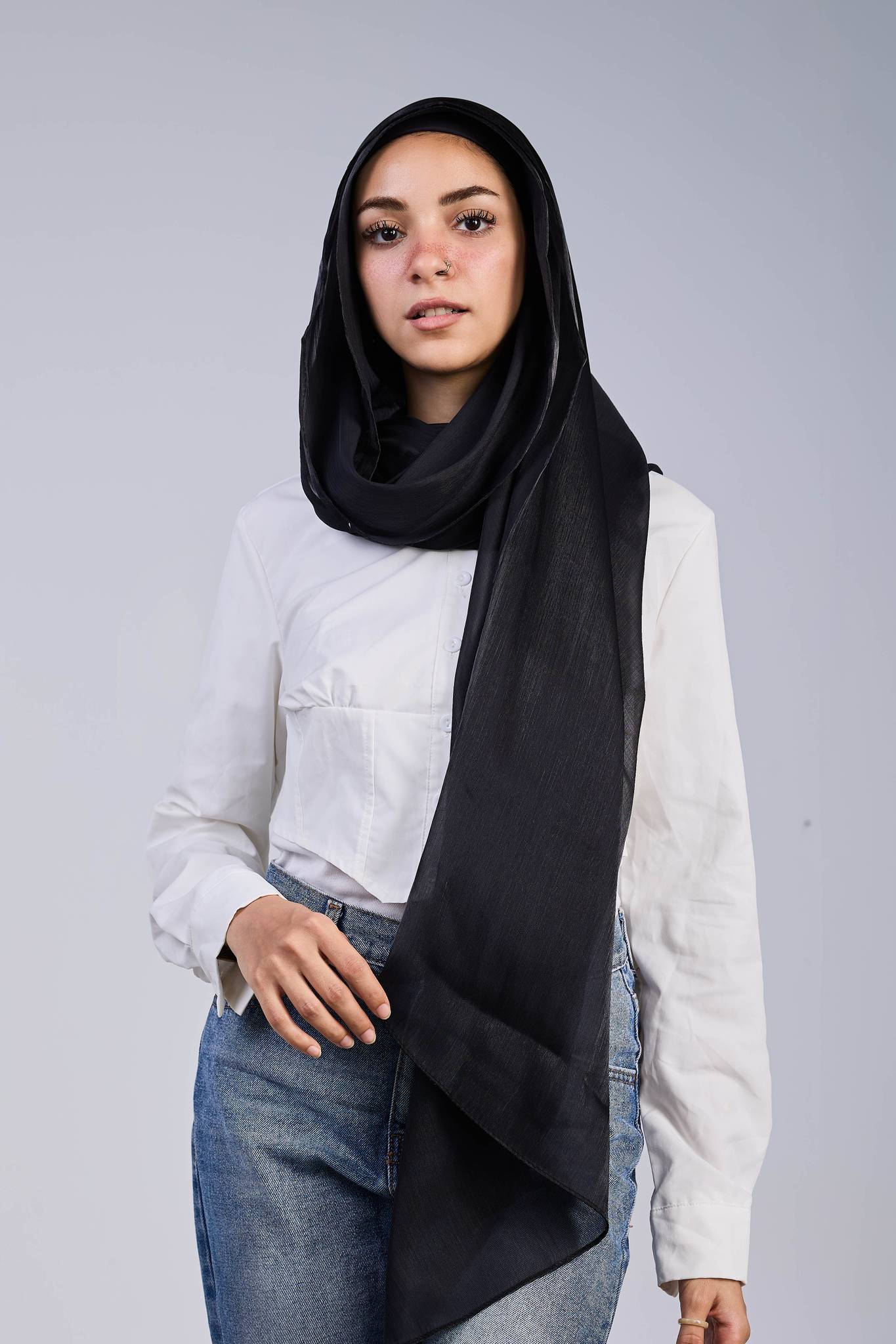 Black organza