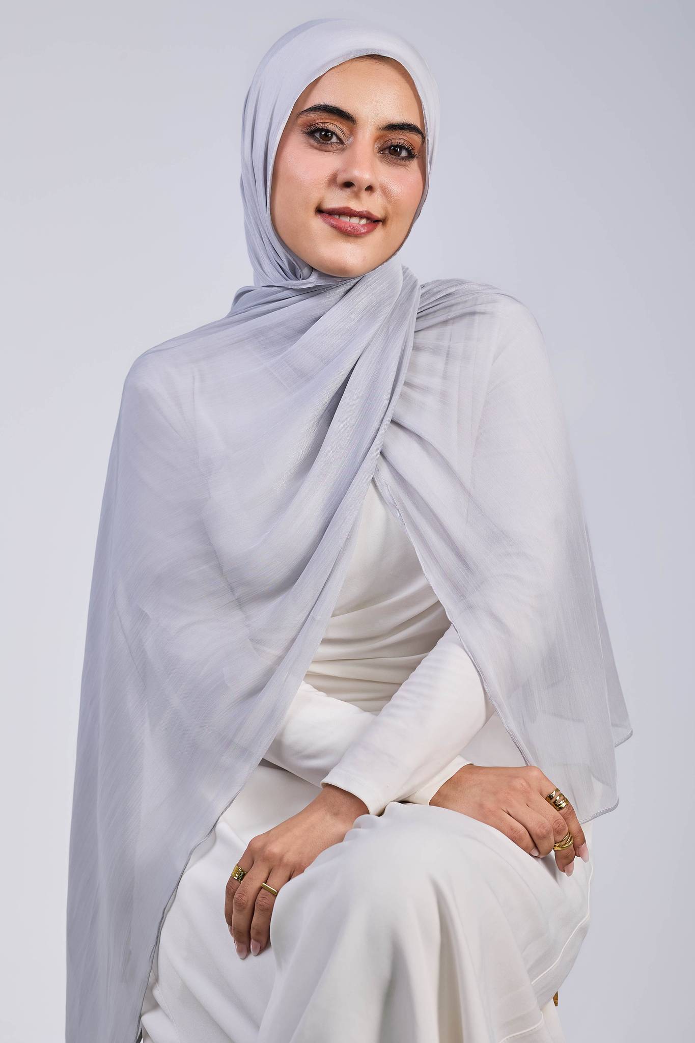 silver organza