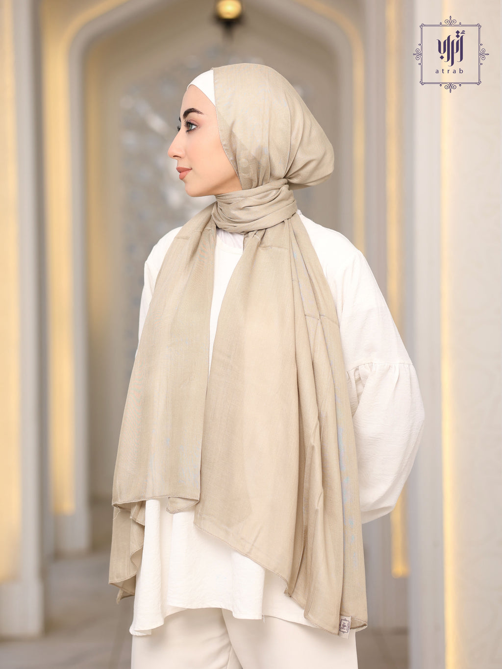 Latte beige scarf